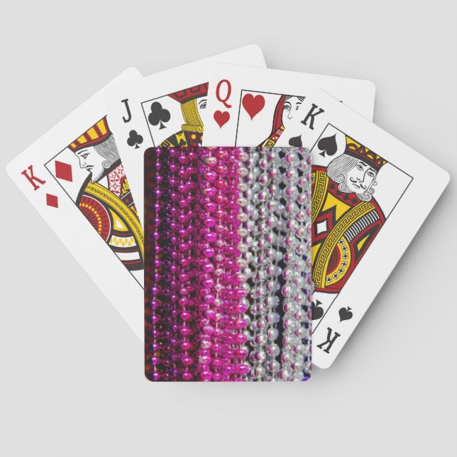 USA, Louisiana, New Orleans. Beads Spielkarten (Rückseite)