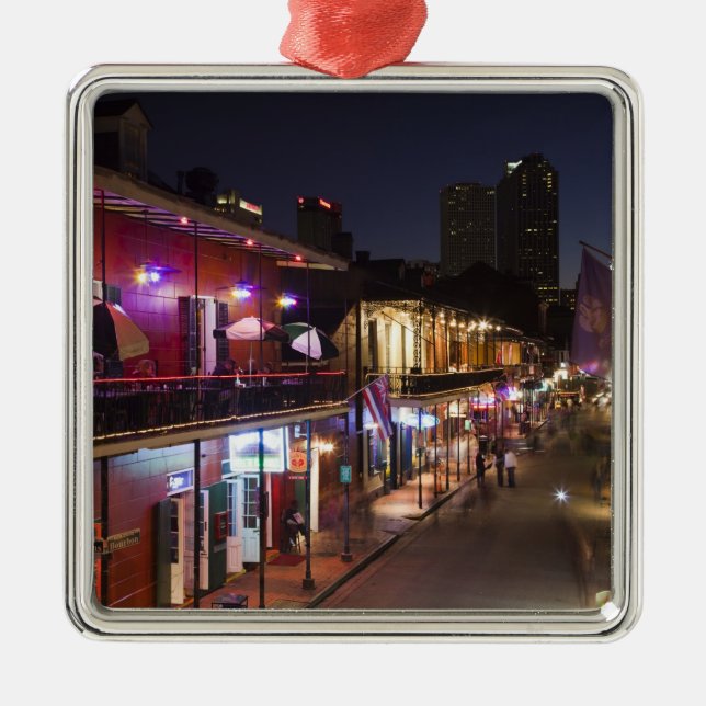 USA, Louisiana, New Orleans. französisches Viertel Silbernes Ornament (Vorne)