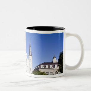 USA, Louisiana, New Orleans. Französisches Zweifarbige Tasse