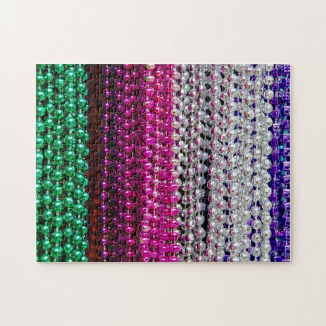USA, Louisiana, New Orleans. Mardi Gras Beads (Horizontal)