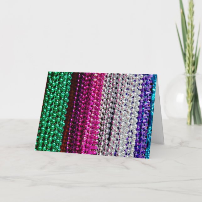 USA, Louisiana, New Orleans. Mardi Gras Beads Karte (Vorderseite)