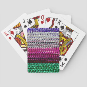 USA, Louisiana, New Orleans. Mardi Gras Beads Spielkarten