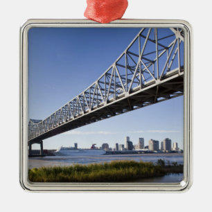 USA, Louisiana, New Orleans. Skyline aus der Ornament Aus Metall