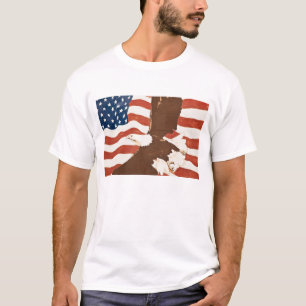 USA, Louisiana, Port Allen. Patriotisches Wandgemä T-Shirt