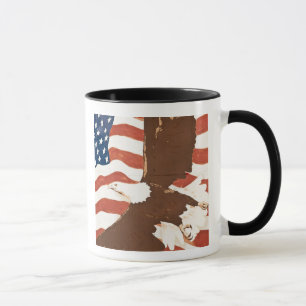 USA, Louisiana, Port Allen. Patriotisches Wandgemä Tasse