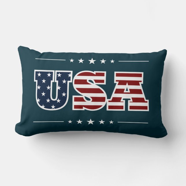 USA Lumbar Pillow Lendenkissen (Vorderseite)