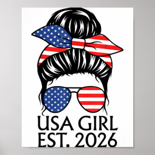 Usa Mädchen Est 2026 Neue amerikanische Einwandere Poster