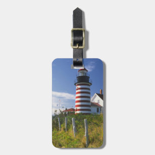 USA, Maine, Lubec. West Quoddy Head Leuchtturm Gepäckanhänger