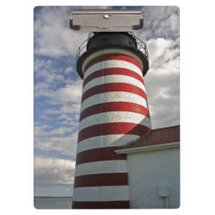 USA, Maine, Lubec. West Quoddy Head Leuchtturm Klemmbrett