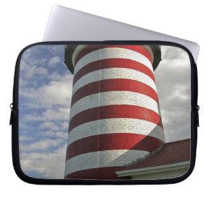 USA, Maine, Lubec. West Quoddy Head Leuchtturm Laptopschutzhülle