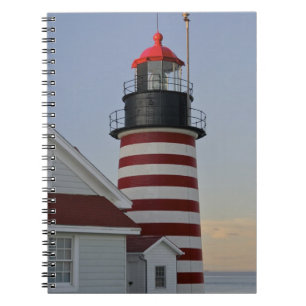 USA, Maine, Lubec. West Quoddy Head Leuchtturm, Notizblock