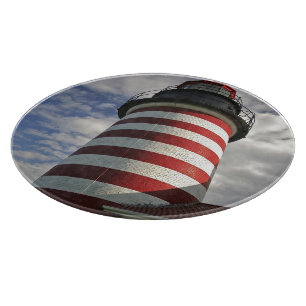 USA, Maine, Lubec. West Quoddy Head Leuchtturm Schneidebrett