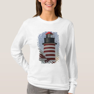 USA, Maine, Lubec. West Quoddy Head Leuchtturm, T-Shirt