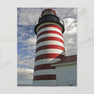 USA, Maine, Lubec. West Quoddy Head LIghthouse Postkarte