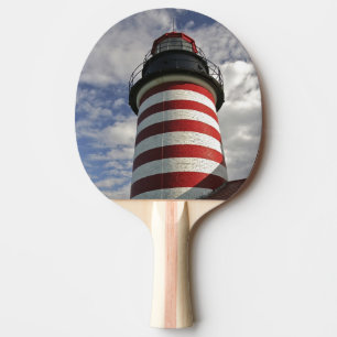 USA, Maine, Lubec. West Quoddy Head LIghthouse Tischtennis Schläger