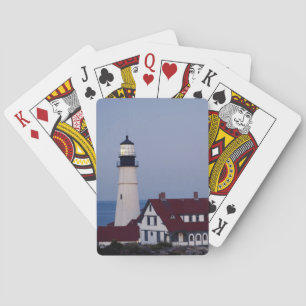 USA, Maine, Portland, Cape Elizabeth, Leuchtturm Spielkarten