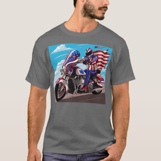 USA Männer Motocross Biker Dirt Bike Amerikanische T-Shirt