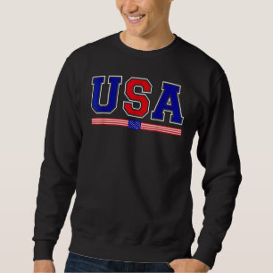 USA Männer Patriotische amerikanische Flagge 4. Ju Sweatshirt