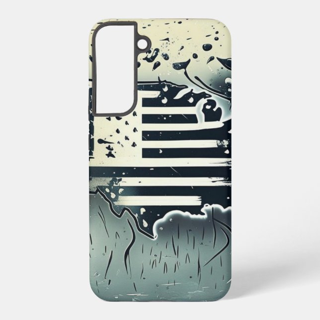 USA Map American Flag Phone Case Samsung Galaxy Hülle (Rückseite)