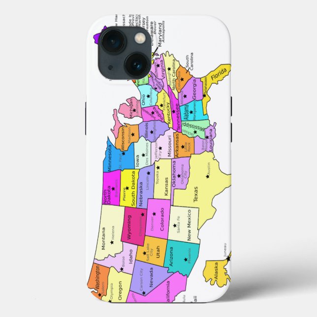 USA Map Covered Case-Mate iPhone Hülle (Rückseite)