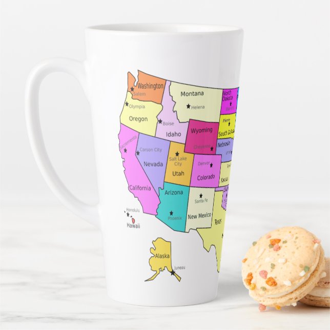 USA Map Covered Milchtasse (Beispiel)