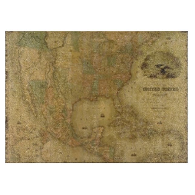 USA Map Cutting Board Schneidebrett (Vorderseite)