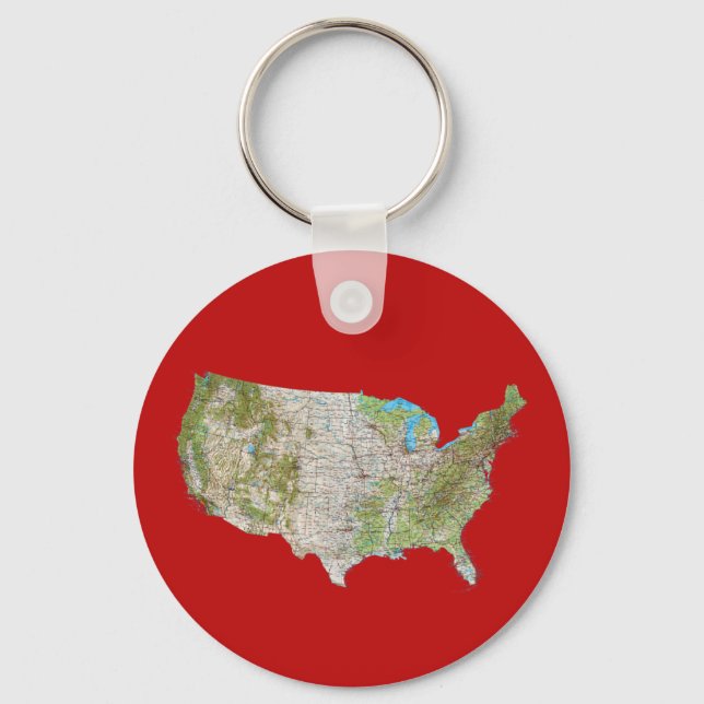 USA Map Schlüsselanhänger (Vorderseite)