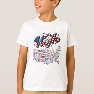 USA Map U.S. Staaten Amerika T-Shirt