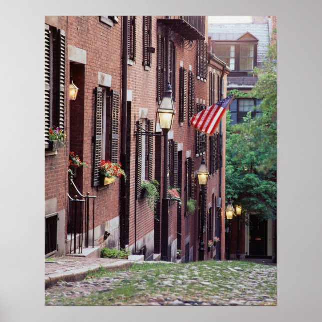 USA, Massachusetts, Boston, Häuser entlang von Aco Poster (Vorne)