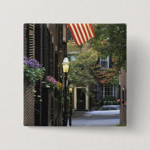 USA, Massachusetts, Boston, Leuchtfeuer-Hügel Button