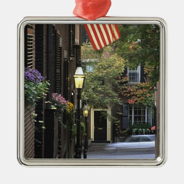 USA, Massachusetts, Boston, Leuchtfeuer-Hügel Ornament Aus Metall (Vorne)