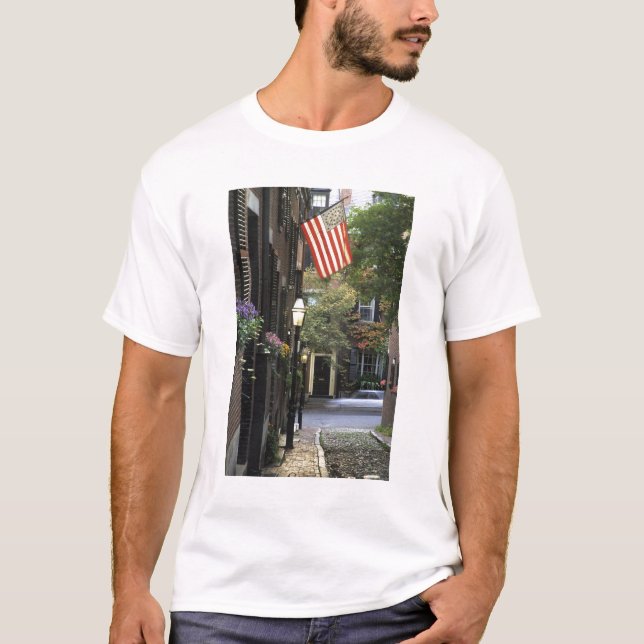 USA, Massachusetts, Boston, Leuchtfeuer-Hügel T-Shirt (Vorderseite)