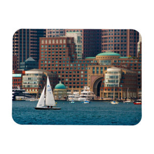 USA, Massachusetts. Boston Wasserfront Skyline 2 Magnet