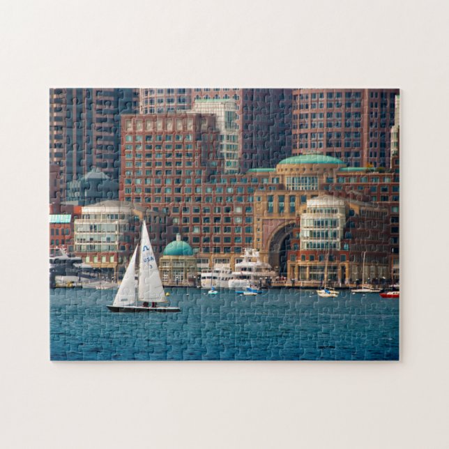 USA, Massachusetts. Boston Waterfront Skyline 2 (Horizontal)