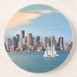 USA, Massachusetts. Boston Waterfront Skyline 3 Getränkeuntersetzer