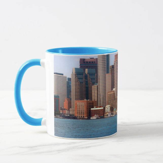 USA, Massachusetts. Boston Waterfront Skyline 4 Tasse (Links)