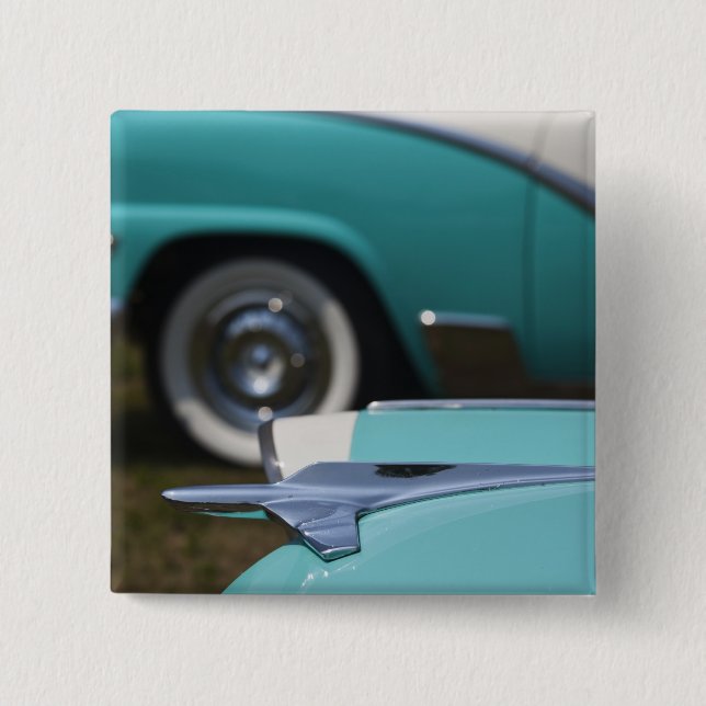 USA, Massachusetts, Gloucester. Ford 1950s-era Button (Vorderseite)