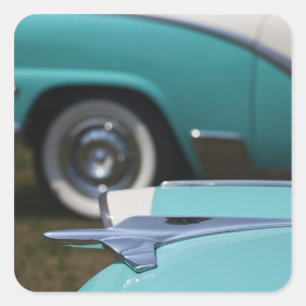 USA, Massachusetts, Gloucester. Ford aus den 1950e Quadratischer Aufkleber