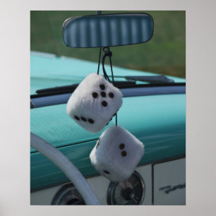 USA, Massachusetts, Gloucester. Fuzzy Würfel in ei Poster