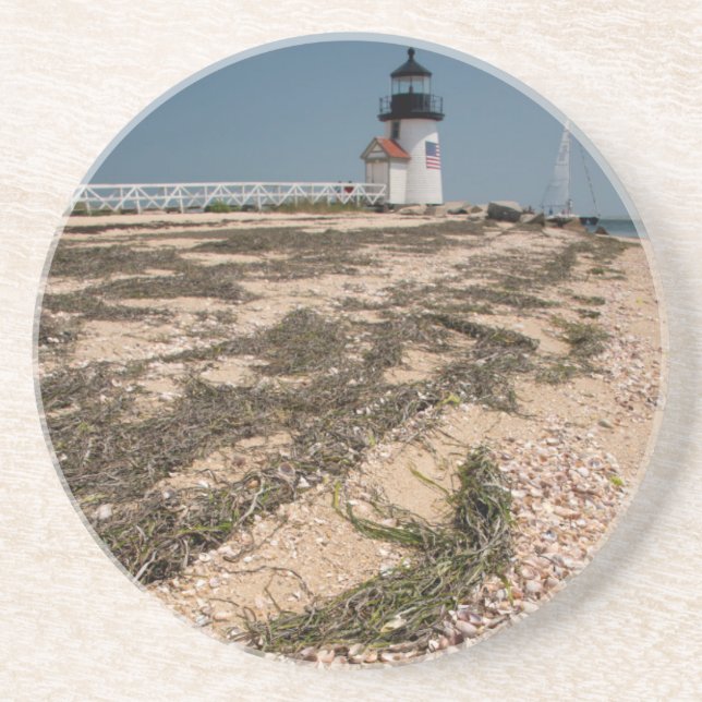 USA, Massachusetts, Nantucket. Muschel Sandstein Untersetzer (Vorne)