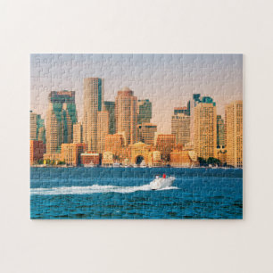 USA, Massachusetts. Panorama der Bostoner Uferprom