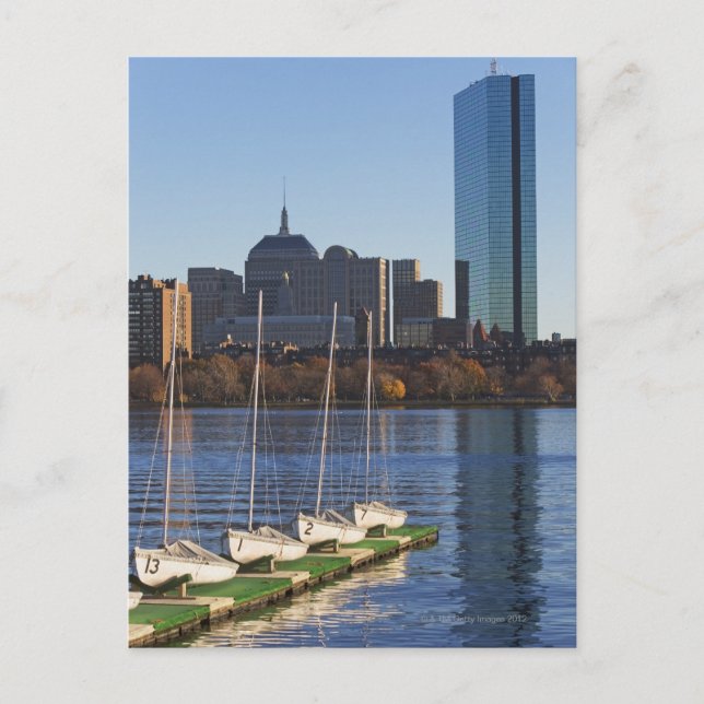 USA, Massachusetts, Skyline Boston 4 Postkarte (Vorderseite)