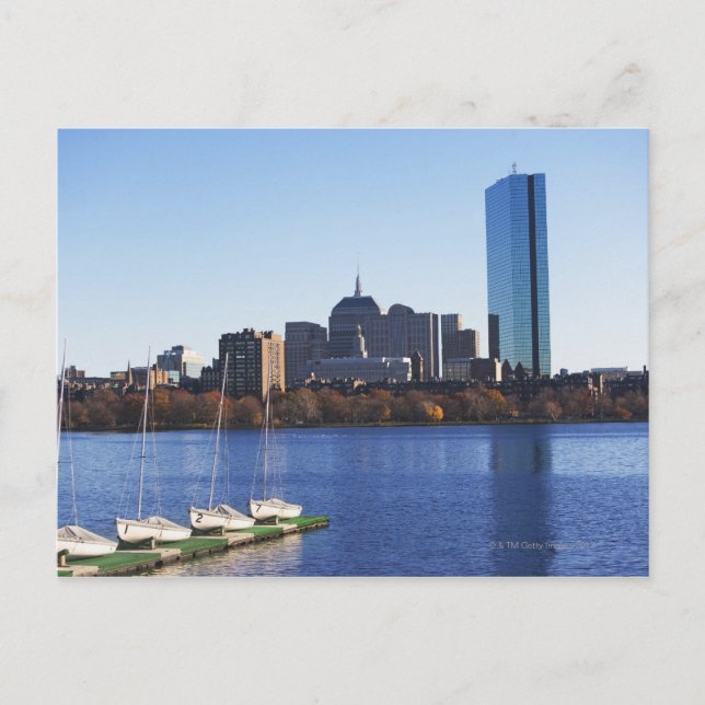 USA, Massachusetts, Skyline Boston Postkarte (Vorderseite)