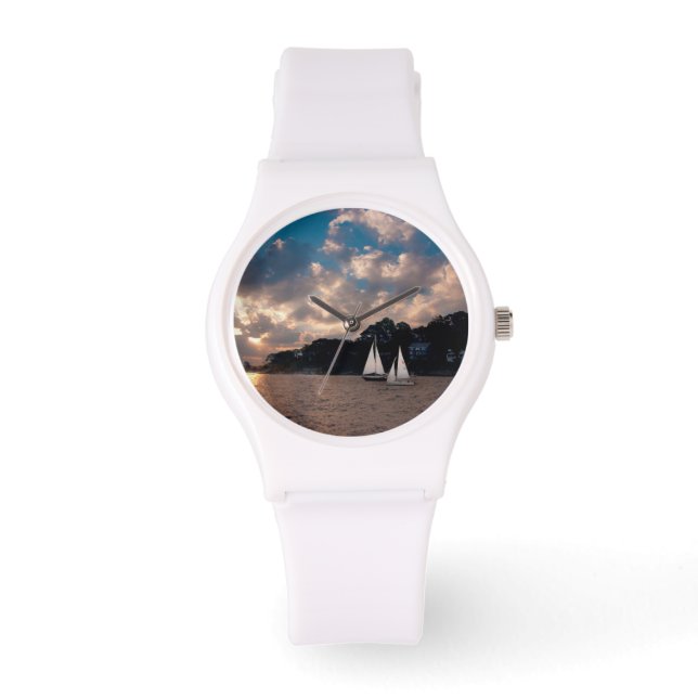 USA, Massachusetts. Sunset Sailing Armbanduhr (Vorderseite)