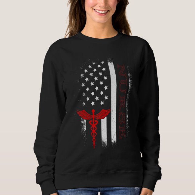 USA medical care doctor best nurse Sweatshirt (Vorderseite)