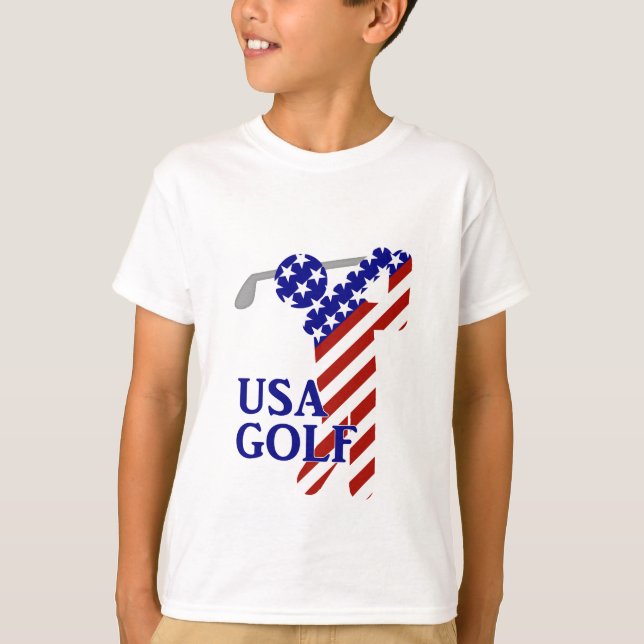 USA Mens Golf - Male Golfer T-Shirt (Vorderseite)