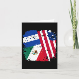 USA Mexico Honduras Flags Karte