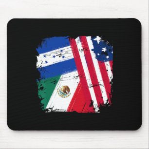 Usa Mexiko Honduras Flaggen  Mousepad