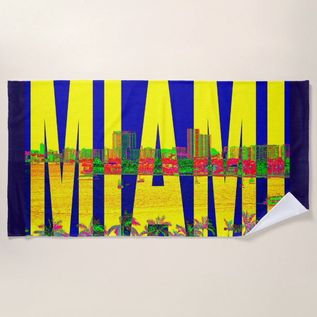 USA Miami Strandtuch (Vorderseite)