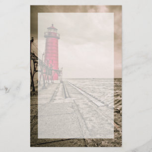 USA, Michigan, Grand Haven Leuchtturm Briefpapier